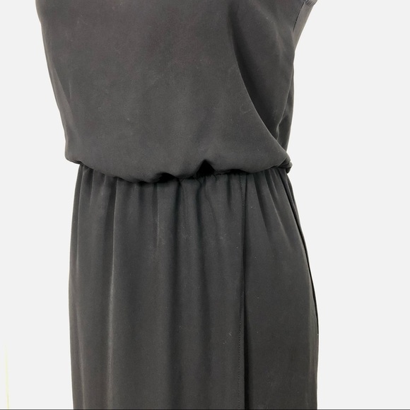 Lush Elegant Maxi Dress Deep V Back Black XS - Picture 9 of 16